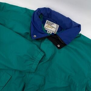 Vintage Eagles Ridge Sport Teal Blue Windbreaker Jacket Adult Medium Lightweight